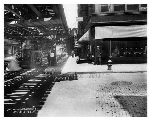 Greenwich Street - Manhattan - NYC 1914 C Old Vintage Photos and Images