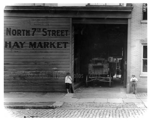 Hay Market - North 7th  Street  - Williamsburg - Brooklyn, NY 1918 C21 Old Vintage Photos and Images