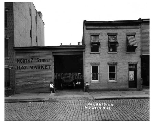 Hay Market - North 7th  Street  - Williamsburg - Brooklyn, NY 1918 C20 Old Vintage Photos and Images
