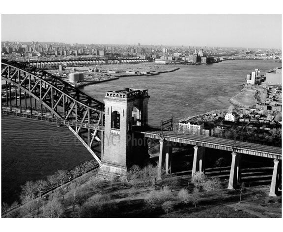 Hell Gate Bridge - south abutment tower Queens side Old Vintage Photos and Images