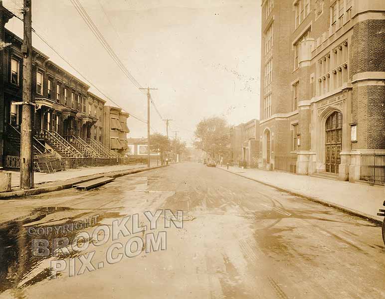 Herkimer Street west from Bancroft Place and PS28, c.1930