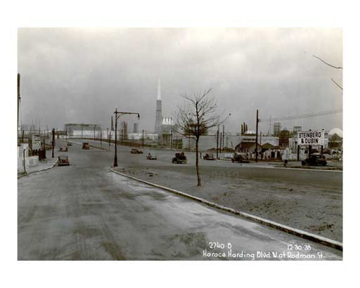Horace Harding Blvd. W at Rodman Street 1938 - Flushing - Queens NY Old Vintage Photos and Images