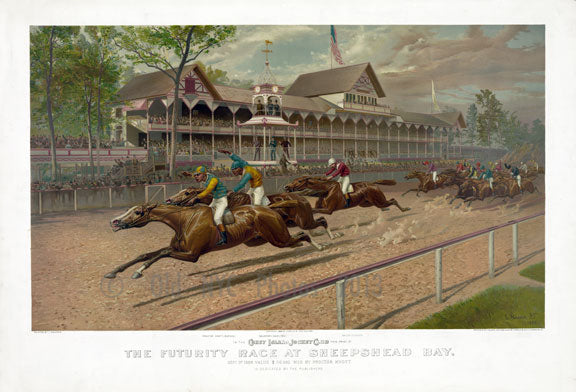 Horse Races poster for Sheepshead Bay Old Vintage Photos and Images