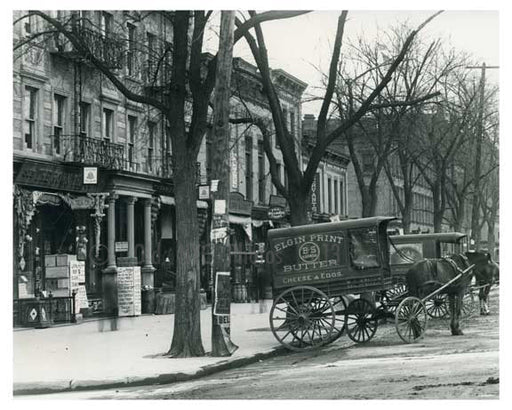 Horse & Wagons lined the streets in Harlem NY 1901 Old Vintage Photos and Images