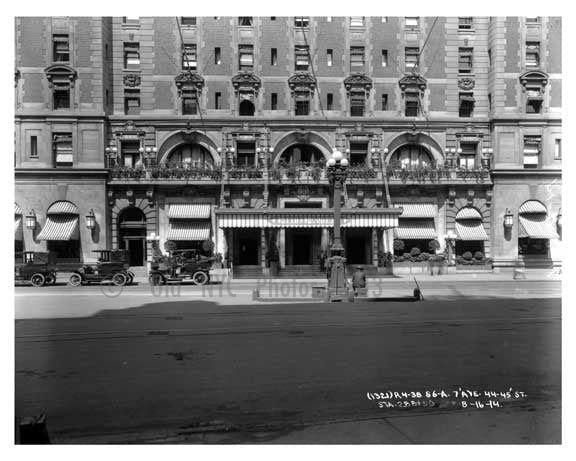 Hotel Astoria - 7th Avenue between  44th & 45th Streets - Midtown - Manhattan  1914 Old Vintage Photos and Images