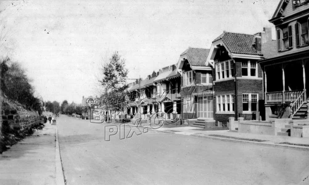 Houses along Sunnyside Avenue, 1922 Old Vintage Photos and Images