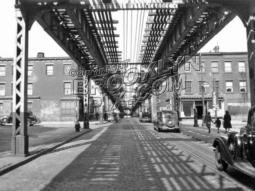 Hudson Avenue looking north toward Lafayette Street, 1939 Old Vintage Photos and Images