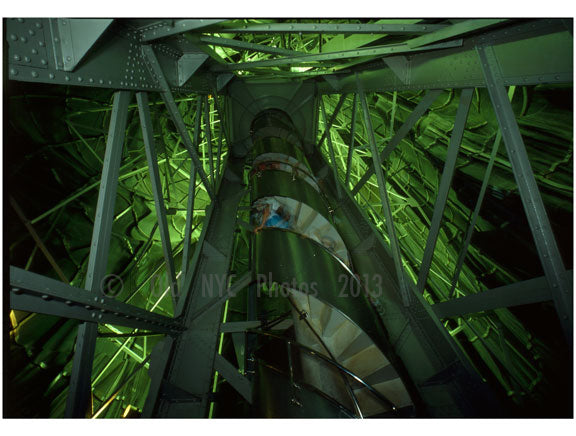 Inside the Statue of Liberty - view up the staircase of the interior main frame Old Vintage Photos and Images