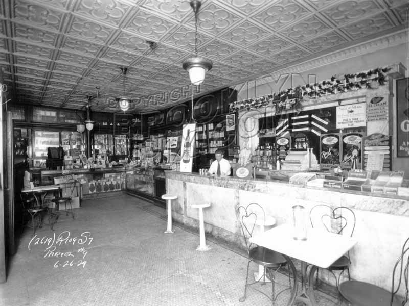 Interior of Freidin's, southeast corner of McDonald Avenue and Avenue C, 1929 Old Vintage Photos and Images