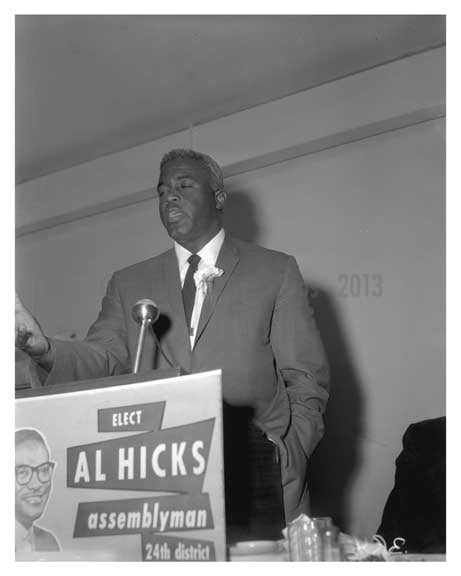 Jackie Robinson supporting Al Hicks in 1960 - Brooklyn NY 1