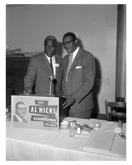 Jackie Robinson supporting Al Hicks in 1960 - Brooklyn NY 2