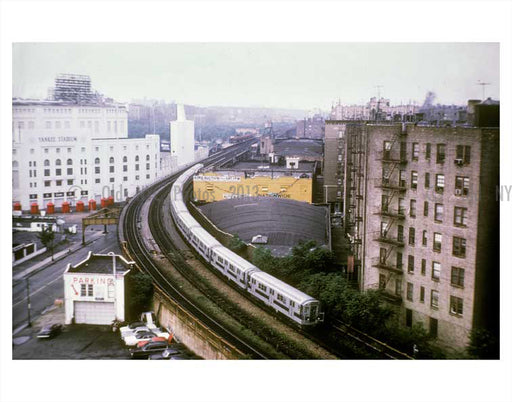 Jerome Ave with trains passing by Yankee Stadium Old Vintage Photos and Images
