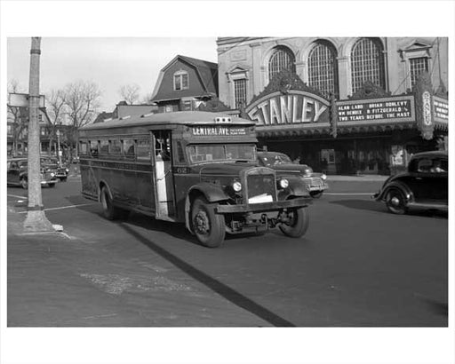 Jersey City Bus - Central Avenue 1948 NJ C Old Vintage Photos and Images