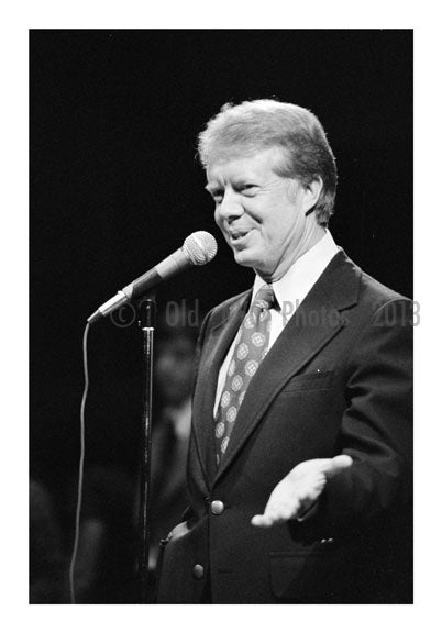 Jimmy Carter speaking at  Brooklyn College for a Campaign stop B Old Vintage Photos and Images