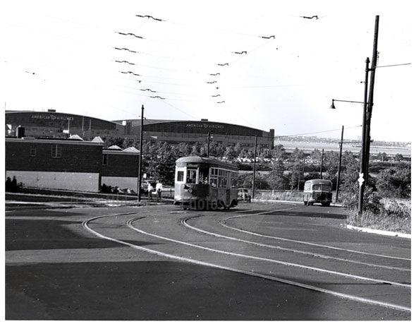 Junction Blvd Trolley - leaving Laguardia Airport Old Vintage Photos and Images
