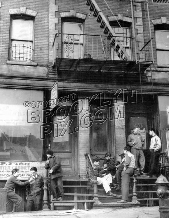 Juvenile Delinquents at 346 Rockaway Avenue, c.1950 Old Vintage Photos and Images