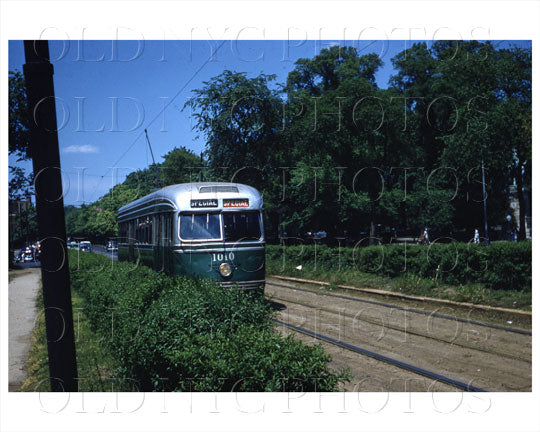 Kensington Brooklyn Trolley PCC East Flatbush, NYC 1956 Old Vintage Photos and Images