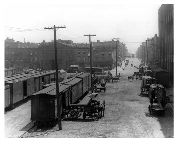 Kent Ave looking east toward North 7th Street - Williamsburg - Brooklyn, NY  1918 Old Vintage Photos and Images