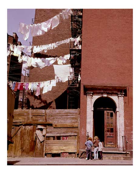 Kids on the sidewalk in Hells Kitchen 1964 - Midtown West  - Manhattan Old Vintage Photos and Images
