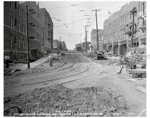 Kingston Avenue north overlooking Empire Boulevard 1923 Old Vintage Photos and Images
