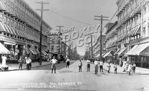 Knickerbocker Avenue looking west from Hancock Street, 1908 Old Vintage Photos and Images