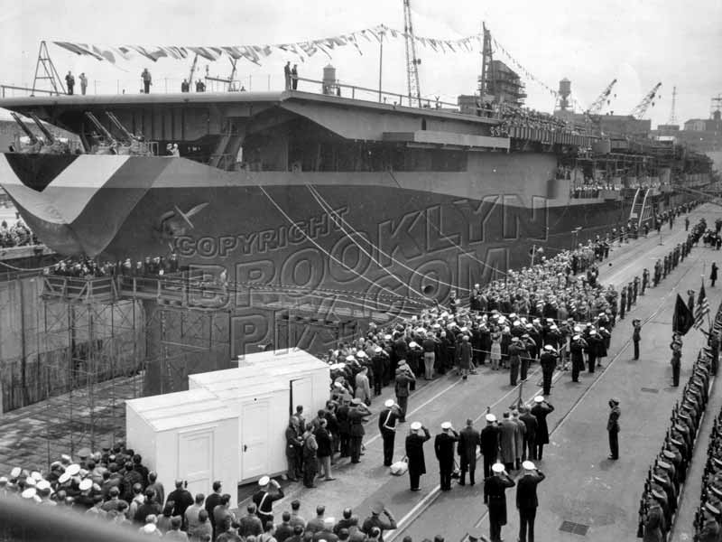 Launching USS Franklin D. Roosevelt, April 29, 1945 Old Vintage Photos and Images