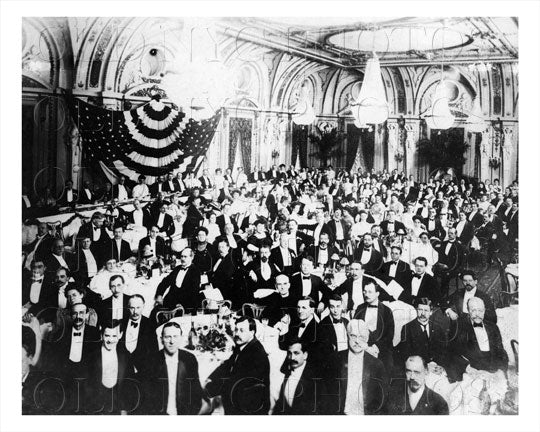 Lecture Dinner at Hotel Astor 465 Central Park West Manhattan NYC 1908 Old Vintage Photos and Images