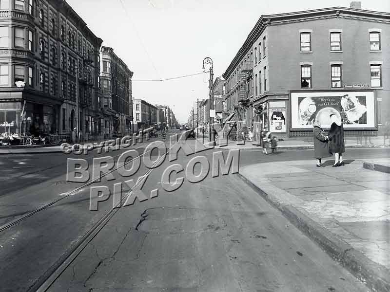 Lee Avenue north from Heyward Street, 12-13-44 Old Vintage Photos and Images