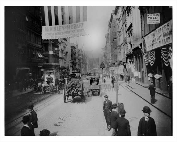 Leonard Street & Broadway 1896 Civic Center Manhattan NYC Old Vintage Photos and Images