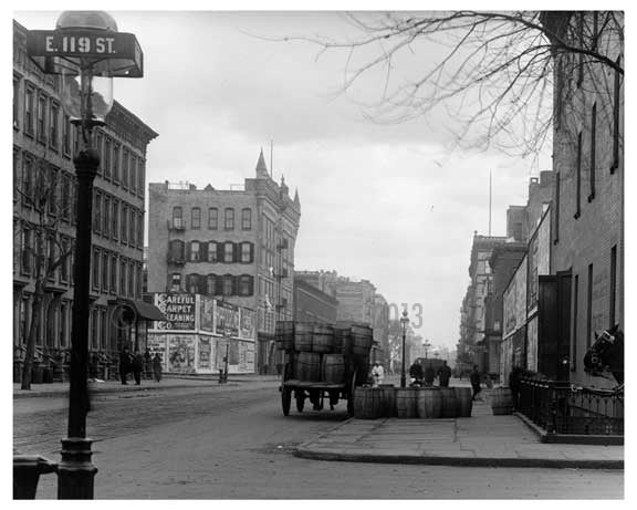 Lexington Avenue & 119th Street 1911 - Upper East Side, Manhattan - NYC L6 Old Vintage Photos and Images