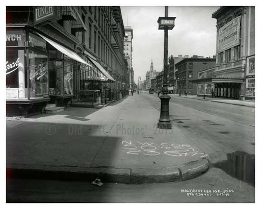 Lexington Avenue  & 50th Street - Midtown -  Manhattan NYC 1914 Old Vintage Photos and Images