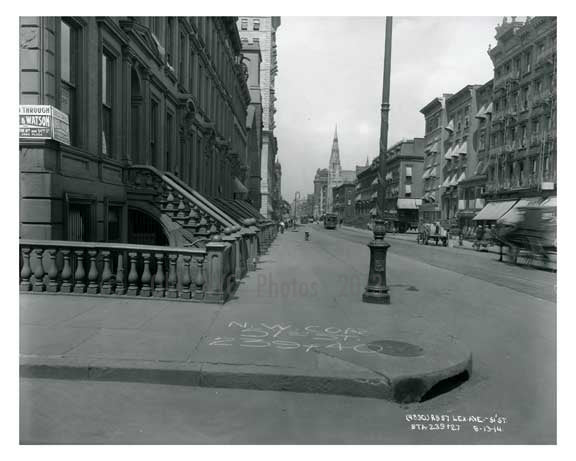 Lexington Avenue  & 51st Street - Midtown -  Manhattan NYC 1914 NYC Old Vintage Photos and Images