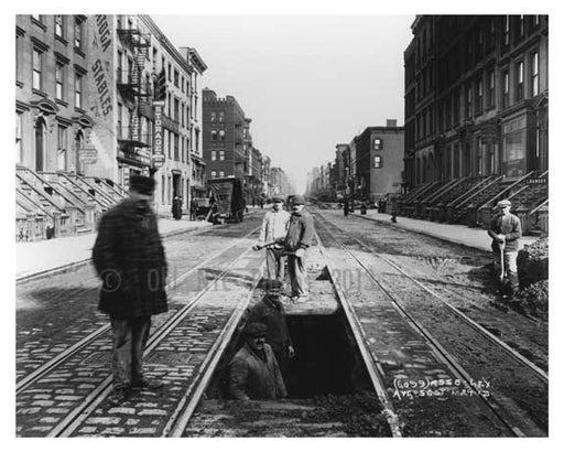Lexington Avenue & 56th Street  - Upper East Side -  Manhattan NYC 1918 Old Vintage Photos and Images