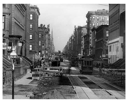 Lexington Avenue & 75th Street - Upper East Side -  Manhattan NYC 1913 VII Old Vintage Photos and Images