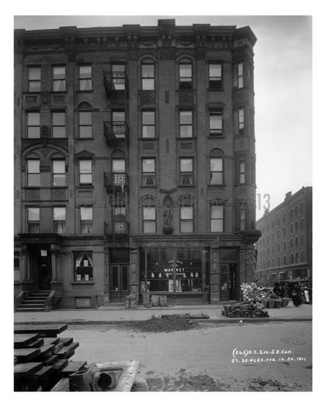 Lexington Avenue & 87th Street 1911 - Upper East Side, Manhattan - NYC H Old Vintage Photos and Images