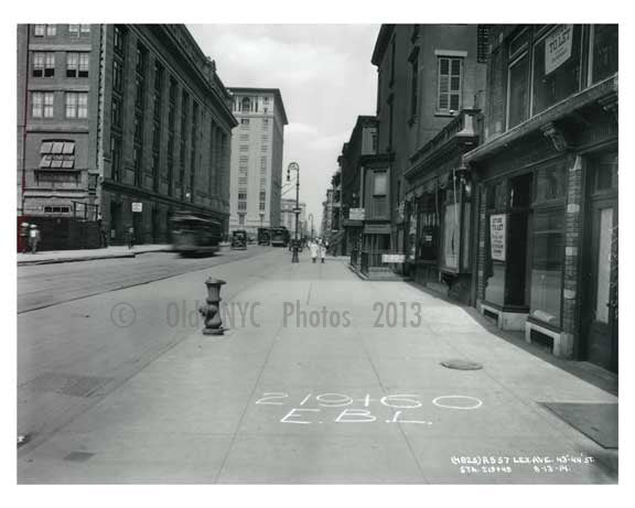 Lexington Avenue between 43rd & 44th Streets - Kips Bay -  Manhattan NYC 1914 Old Vintage Photos and Images