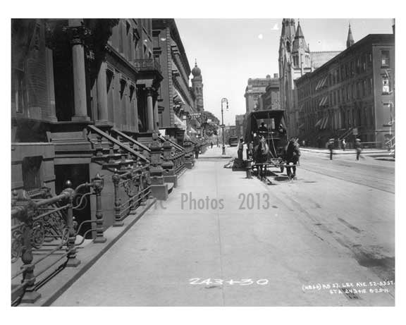 Lexington Avenue between 52nd & 53rd Streets - Midtown -  Manhattan NYC 1914 A Old Vintage Photos and Images