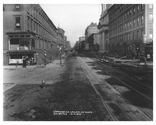 Lexington Avenue between 74th & 76th Streets - Upper East Side -  Manhattan NYC 1913 Old Vintage Photos and Images