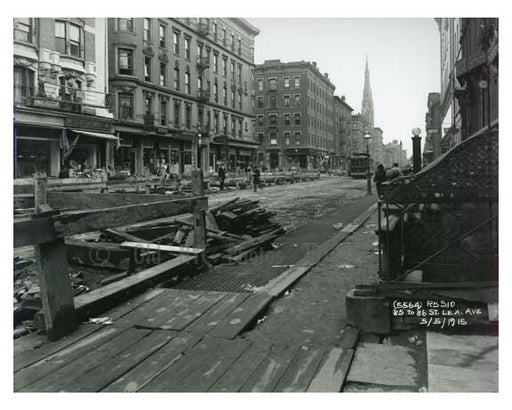 Lexington Avenue between 85th & 86th Streets - Upper East Side -  Manhattan NYC 1914 II Old Vintage Photos and Images