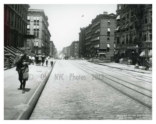 Lexington Avenue between 94th & 95th Streets - Upper East Side -  Manhattan NYC 1913 X8 Old Vintage Photos and Images