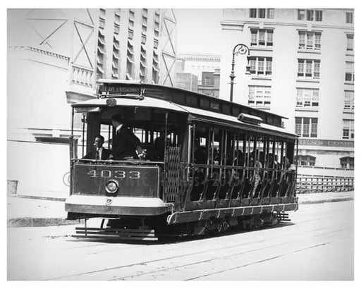 Lexington Avenue Trolley  - Upper East Side -  Manhattan NYC 1913 Old Vintage Photos and Images