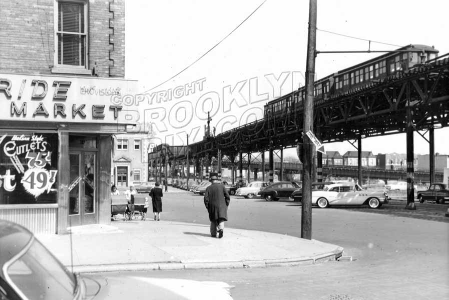 Liberty Avenue east from Forbell Street, City Line, 1956 Old Vintage Photos and Images