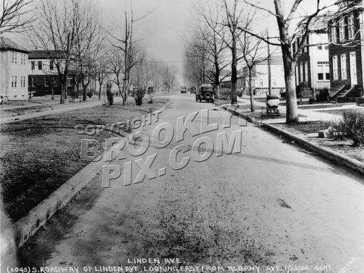 Linden Avenue (Boulevard) east from Albany Avenue, 1924 Old Vintage Photos and Images