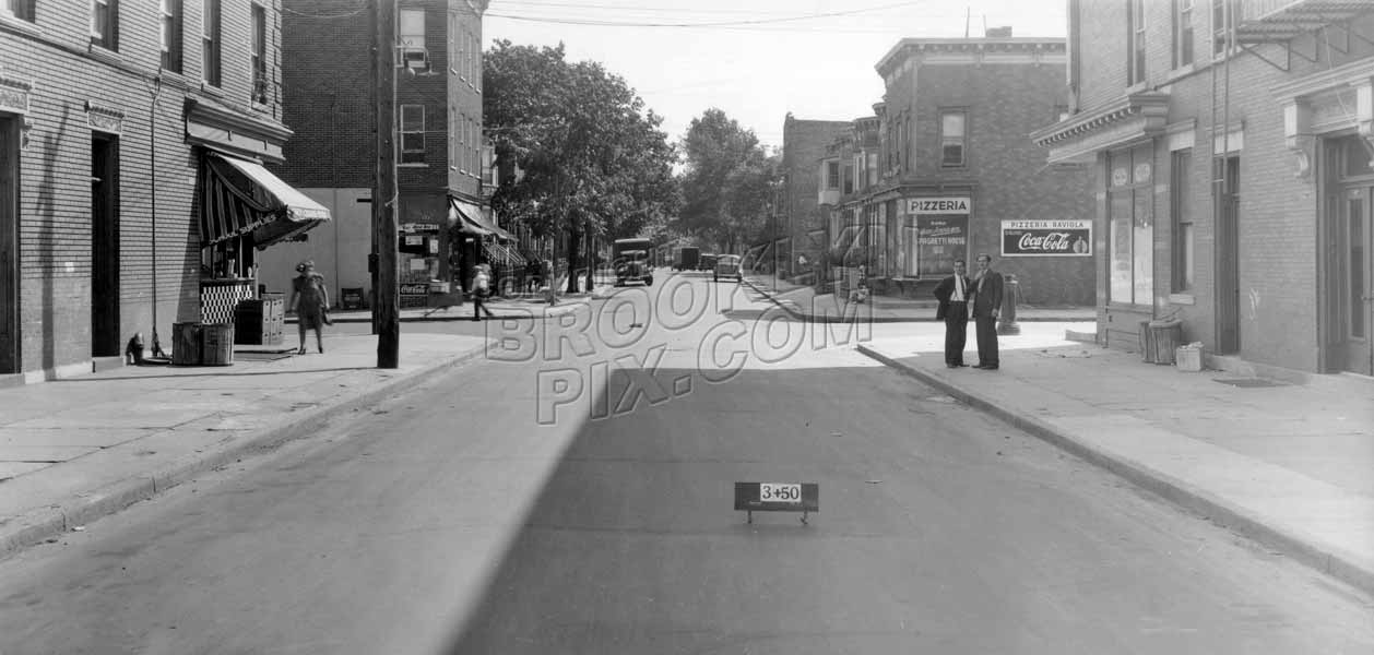Linwood Street between Pitkin and Belmont Avenues, facing south, 1939 Old Vintage Photos and Images
