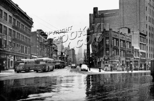 Livingston Street, west from Flatbush Avenue, 1959 Old Vintage Photos and Images
