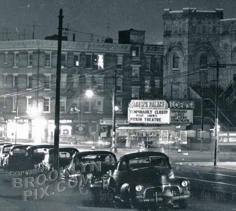 Loew's Palace, East New York Avenue and Douglass & Saratoga Avenue, Brownsville, c.1950 Old Vintage Photos and Images