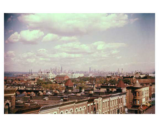Looking at the Manhattan Skyline from Sunset Park - Brooklyn, NY 1940s Old Vintage Photos and Images