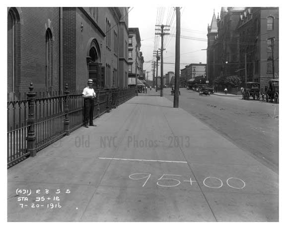 Looking down Bushwick Avenue to Ten Eyck Street - Williamsburg - Brooklyn, NY 1916 A Old Vintage Photos and Images