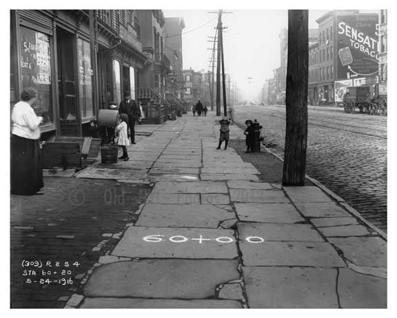 Looking down Metropolitan to Lorimer - Williamsburg Brooklyn, NY 1916 B Old Vintage Photos and Images