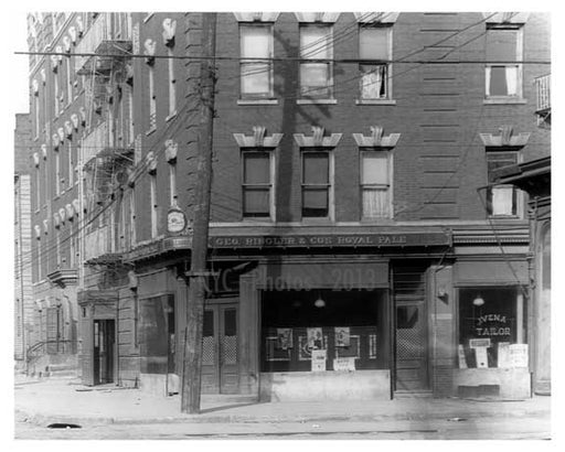 Looking down North 7th at the intersection of Driggs Ave - Williamsburg - Brooklyn, NY  1921 Old Vintage Photos and Images